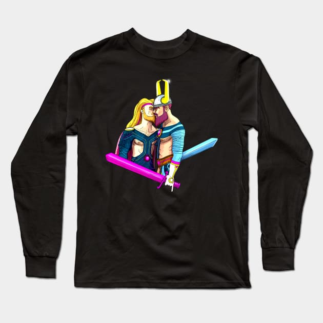 The Captain and the Lover Long Sleeve T-Shirt by WombatBuck